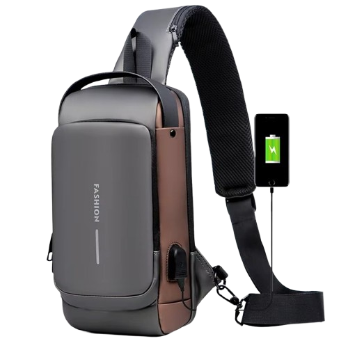 Bolsa de Ombro Antifurto com Carregamento