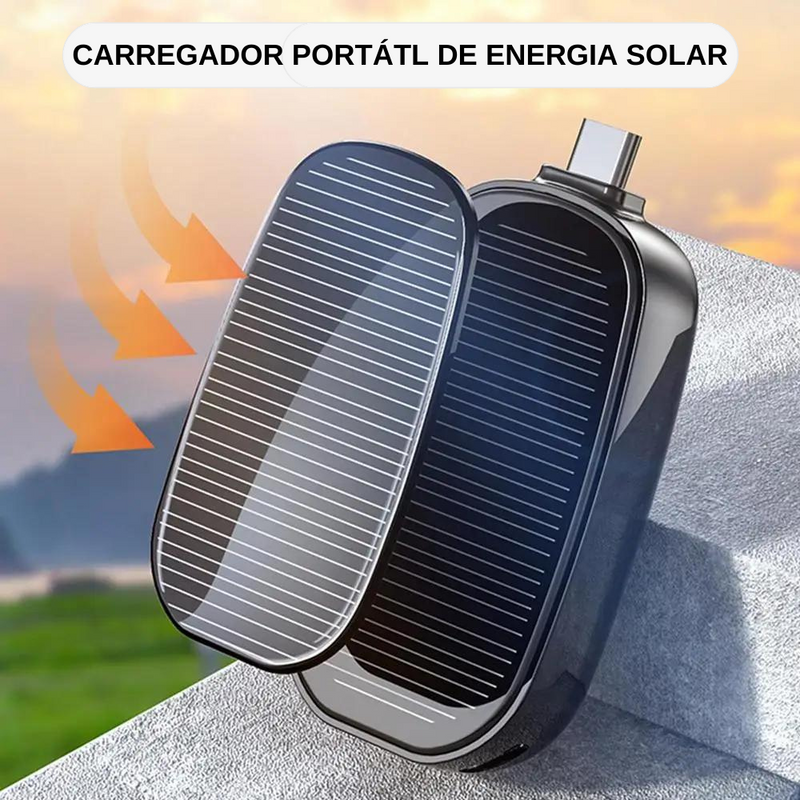 Carregador Solar Portátil - Tipo C