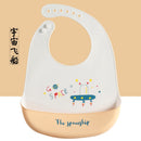 Babador de Silicone Infantil com Pega Migalhas