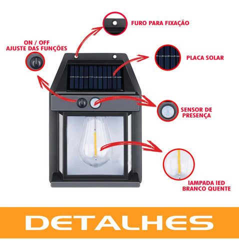 Refletor Solar Com Sensor Automático