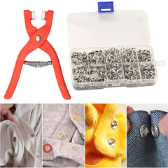 Kit Alicate Fixador + Botões de Pressão