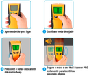 Scanner de Parede - Detector de Cano, Água, Pvc, Madeira, Fio, Metal