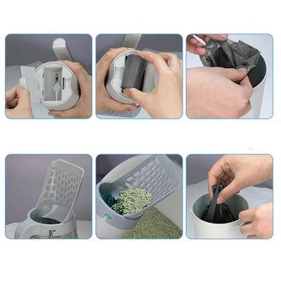 Pá Higiênica para Gatos com Dispenser