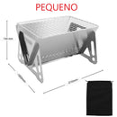 Mini Churrasqueira Inox Desmontável