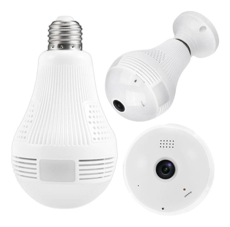 Câmera Lâmpada Espiã Wifi Visão Noturna